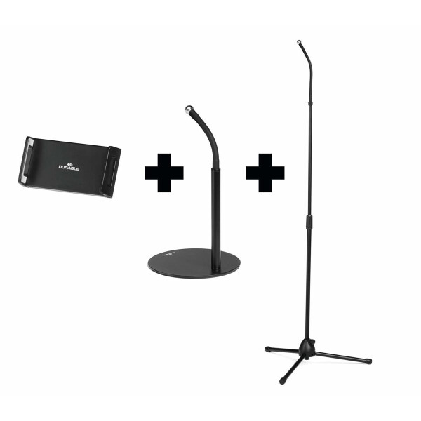 Durable Tablethalterung TWIST COMBI schwarz Tisch+Bodenständ