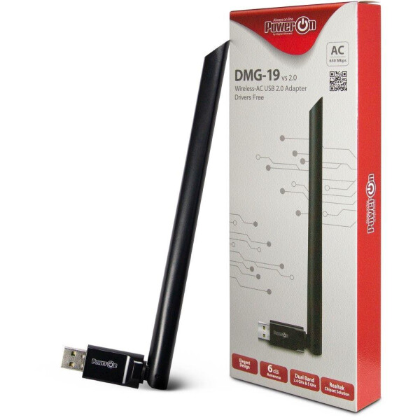 Inter-Tech DMG-19 - Kabellos - USB - WLAN - 650 Mbit/s - Schwarz