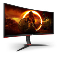 AOC G2 CU34G2X/BK - 86,4 cm (34 Zoll) - 3440 x 1440 Pixel - Quad HD - LED - 1 ms - Schwarz - Rot