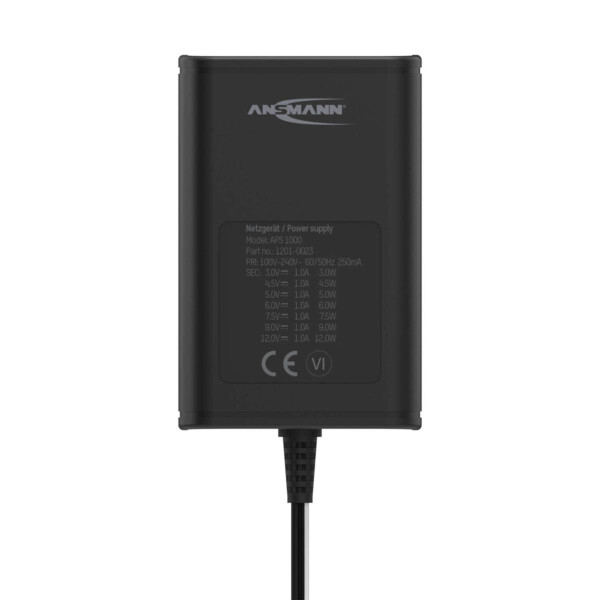 Ansmann 1201-0023 - Universal - Indoor - 100 - 240 V - 12 W - AC-an-DC - Schwarz
