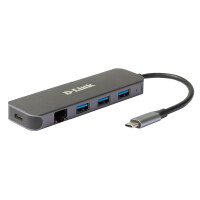 D-Link DUB-2334 - Kabelgebunden - USB Typ-C - 60 W -...