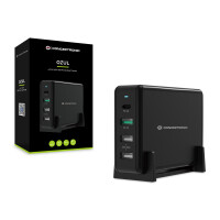 Conceptronic OZUL 4-Port 65W USB-PD Desktop-Ladegerät - Indoor - AC - 5 V - Schwarz