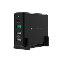 Conceptronic OZUL 4-Port 65W USB-PD Desktop-Ladeger&auml;t - Indoor - AC - 5 V - Schwarz