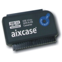 Aixcase AIX-BLUSB3SI-PS - USB - SATA - Schwarz - PC - 62 mm - 42 mm