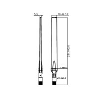 Delock 88899 - 7 dBi - 2.4 - 2.4835 / 5.15 - 5.875 GHz - IEEE 802.11a - IEEE 802.11ac - IEEE 802.11b - IEEE 802.11g - IEEE 802.11h - IEEE 802.11n - Omnidirektionale Antenne - RP-SMA - Schwarz