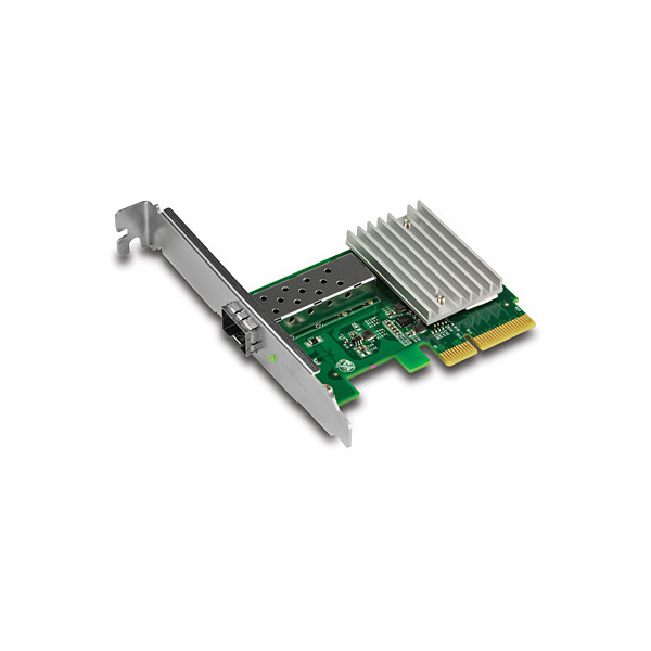 TRENDnet TEG-10GECSFP - Eingebaut - Kabelgebunden - PCI Express - Faser - 10000 Mbit/s - Grün - Silber