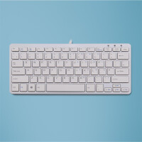 R-Go Compact R-Go Tastatur - QWERTY (UK) - wei&szlig; - kabelgebunden - Mini - Kabelgebunden - USB - Membran Key Switch - QWERTY - Wei&szlig;