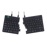 R-Go Split R-Go Break Ergonomische Tastatur - QWERTY (UK) - schwarz - kabelgebunden - Mini - Kabelgebunden - USB - QWERTY - Schwarz