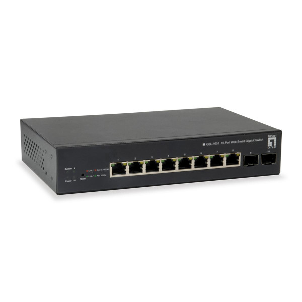LevelOne GEP-1051 - Switch - Smart - 8 x 10/100/1000 PoE+ - Switch - 1 Gbps