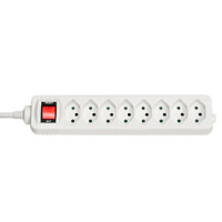 Lindy 73169 Innenraum 8AC outlet(s) Weiß Verlängerungskabel