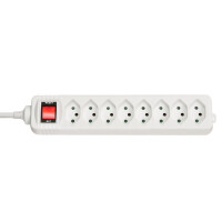 Lindy 73169 Innenraum 8AC outlet(s) Weiß Verlängerungskabel