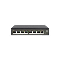 LevelOne Hilbert 8-Port Gigabit PoE Smart Lite Switch - 802.3at/af PoE - 8 PoE Ausgänge - 112.8W PoE-Leistungsbudget - Managed - L2 - Gigabit Ethernet (10/100/1000) - Vollduplex - Power over Ethernet (PoE)