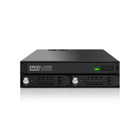 Icy Dock MB994IKO-3SB - 15 mm - 1 Lüfter - 4 cm - 12 Gbit/s - Schwarz - Aluminium - Metall