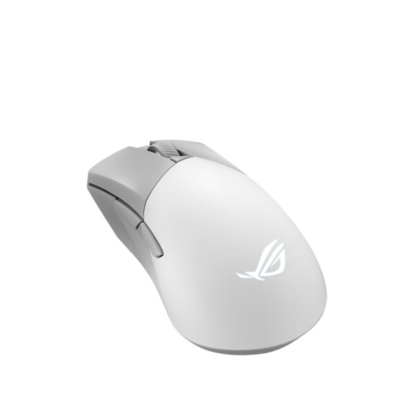 ASUS ROG Gladius III Wireless Aimpoint White - rechts - Optisch - RF Wireless + Bluetooth + USB Type-A - 36000 DPI - Weiß