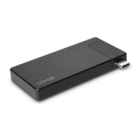 Lindy DST-Micro - Kabelgebunden - USB 3.2 Gen 1 (3.1 Gen 1) Type-C - 60 W - Schwarz - 3840 x 2160 Pixel - Aluminium