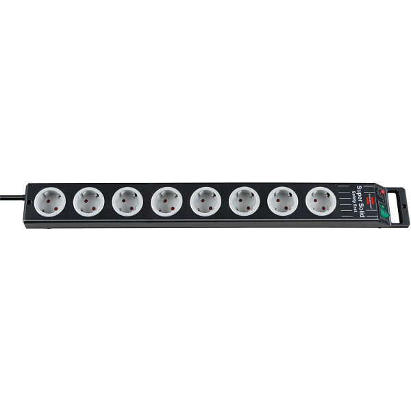 Brennenstuhl 1153380118 - 2,5 m - 8 AC-Ausgänge - Schwarz - Grau - Polycarbonat - Schwarz