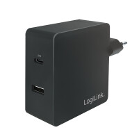 LogiLink USB Steckdosenadapter - 1x USB-C Port &amp; 1x...