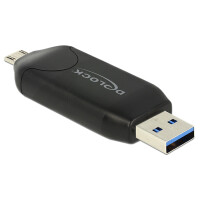 Delock Micro USB OTG Card Reader + USB 3.0 A male -...