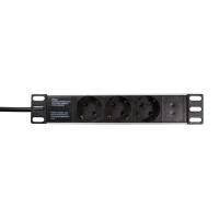 LogiLink PDU3B01 - 1U - Polypropylen (PP) - Schwarz - 3...