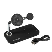 RealPower ChargeAIR Mag - Indoor - USB - Kabelloses Aufladen - Schwarz
