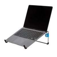 R-Go Steel Basic Laptopständer - silber - Silber - Stahl - 25,4 cm (10 Zoll) - 55,9 cm (22 Zoll) - 5 kg - 0 - 110 mm