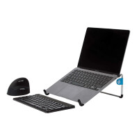 R-Go Steel Basic Laptopständer - silber - Silber - Stahl - 25,4 cm (10 Zoll) - 55,9 cm (22 Zoll) - 5 kg - 0 - 110 mm