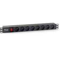 Equip 333285 - 1U - Horizontal - Kunststoff - Schwarz - 8...