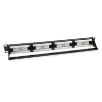Equip 135426 - Cat6 - 22/26 - Schwarz - ABS Synthetik - Stahl - Rackeinbau - 1U