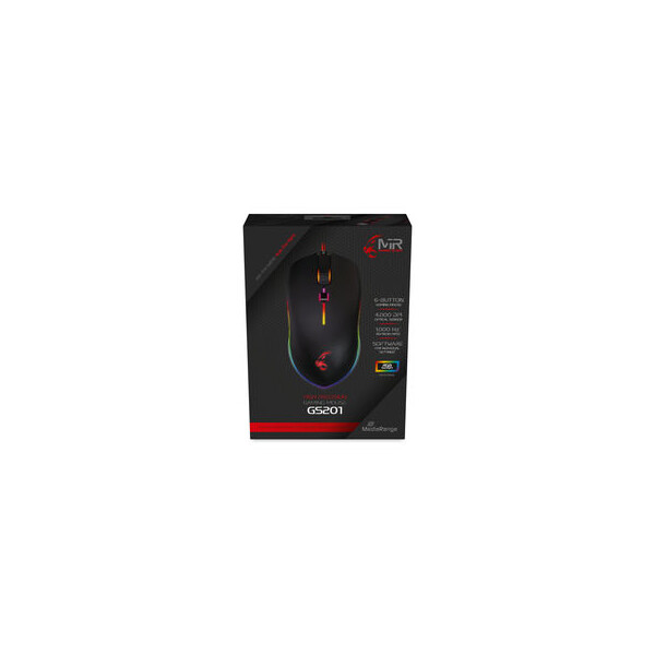 MEDIARANGE MRGS201 - rechts - Optisch - USB Typ-A - 4000 DPI - Schwarz