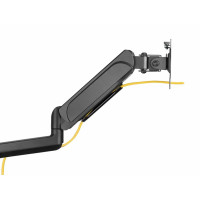 Equip Neig-/schwenkbare Verdreifachenmonitorhalter für Bildschirme mit 17 bis 27 Zoll - Klemme - 21 kg - 75 x 75 mm - 100 x 100 mm - Höhenverstellung - Schwarz