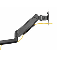 Equip Neig-/schwenkbare Verdreifachenmonitorhalter für Bildschirme mit 17 bis 27 Zoll - Klemme - 21 kg - 75 x 75 mm - 100 x 100 mm - Höhenverstellung - Schwarz