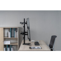 Equip 17"-32" Vierfach-Monitor/LCD-Tischfußhalterung - Freistehend - 36 kg - 43,2 cm (17 Zoll) - 81,3 cm (32 Zoll) - 100 x 100 mm - Schwarz