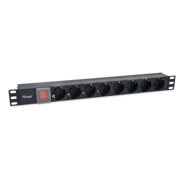 Equip Steckdosenleiste 19" 1HE 8fach IEC C14 1.8m Schalt. sw - Steckdosenleiste - 1,8 m