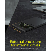 ICY BOX Externes Gehäuse Ultra Slim SATA USB Type-C/Type-A retail - Laufwerks-Gehäuse - Gehäuse