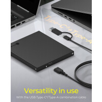 ICY BOX Externes Gehäuse Ultra Slim SATA USB Type-C/Type-A retail - Laufwerks-Gehäuse - Gehäuse