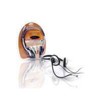 Conceptronic Stereo-Headset - Kopfhörer - Kopfband - Büro/Callcenter - Schwarz - Silber - Binaural - 2 m