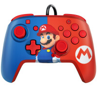 PDP Mario REMATCH - Gamepad - Nintendo Switch - Nintendo Switch OLED - D-Pad - Home button - Kabelgebunden - USB - Blau - Rot