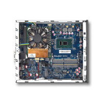 Shuttle XPC slim Barebone DH02U - Intel Celeron 3865U - 4x HDMI 2.0b 1x LAN - 1x COM - incl. VESA - 24/7 Dauerbetrieb - 1,35 l gro&szlig;er PC - Mini-PC Barebone - BGA 1356 - DDR4-SDRAM - M.2 - SATA - Serial ATA III - 120 W