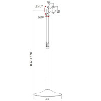 Techly TV LED/LCD Standfuß rund, 13"-27"