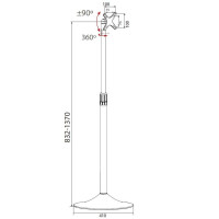 Techly TV LED/LCD Standfuß rund, 13"-27"
