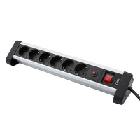 Olympia SL 2625 S - 1,5 m - 6 AC-Ausgänge - Indoor - 1,5 mm² - Schwarz - Silber - Aluminium