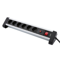 Olympia SL 2625 S - 1,5 m - 6 AC-Ausgänge - Indoor - 1,5 mm² - Schwarz - Silber - Aluminium