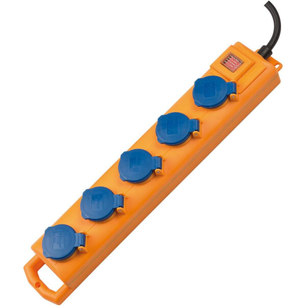 Brennenstuhl 1159900205 - 2 m - 5 AC-Ausgänge - Outdoor - IP54 - Blau - Gelb - Neopren