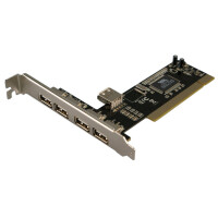 LogiLink 4+1-port USB 2.0 PCI Card - PCI - USB 2.0 - ROHS - FCC - CE - VIA VT6212L - 480 Mbit/s - PC - Mac