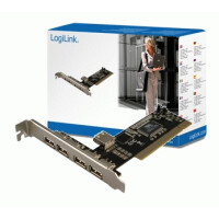 LogiLink 4+1-port USB 2.0 PCI Card - PCI - USB 2.0 - ROHS - FCC - CE - VIA VT6212L - 480 Mbit/s - PC - Mac