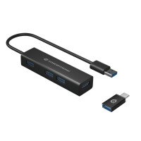 Conceptronic 4-Port-USB 3.0-Hub und OTG-Adapter für...