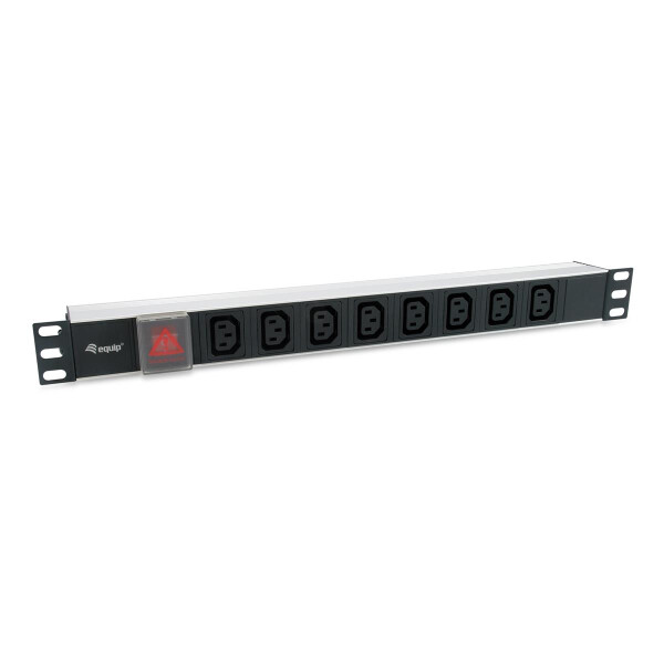 Equip 333310 - Standard - 1U - Horizontal - Aluminium - Schwarz - 8 AC-Ausgänge