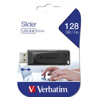 Verbatim Slider - USB-Stick 128GB - Schwarz - 128 GB -...