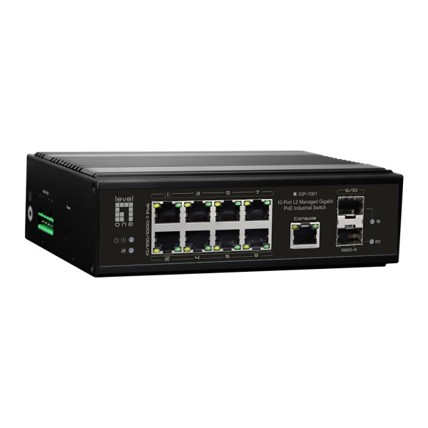 LevelOne IGP-1061 - Switch - -40°C bis 75 - managed - 2 x 10/100/1000 PoE+++ 6 - Switch - 1 Gbps