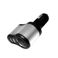 LogiLink PA0131 - Auto - Zigarettenanz&uuml;nder - 5 V - Schwarz - Silber